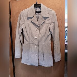 Women's Size Small, Beyond Sport Suede Leatger Tan Jacket